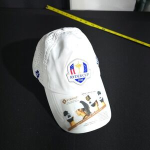 VIMHUE Ryder Cup 2025 Women Size 57 White Bethpage Black Golf Hat Ponytail Cap